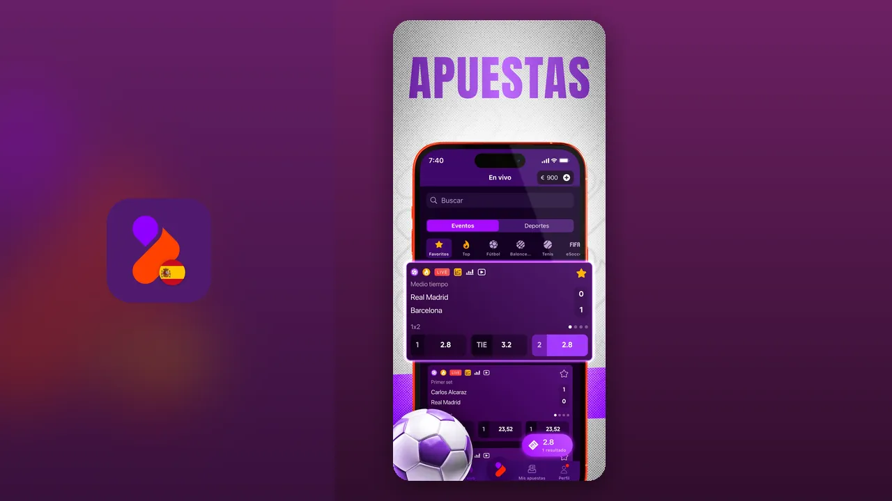 Captura oficial de la app de Tonybet en la App Store española